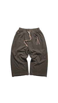 FOREST GREEN WIDE LEGGED SWEATS