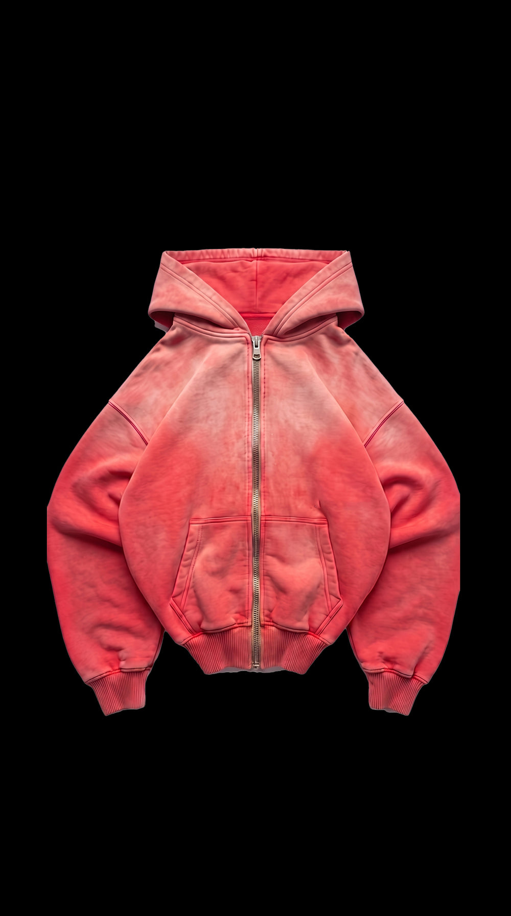 WASHED RED RACER ZIP UP