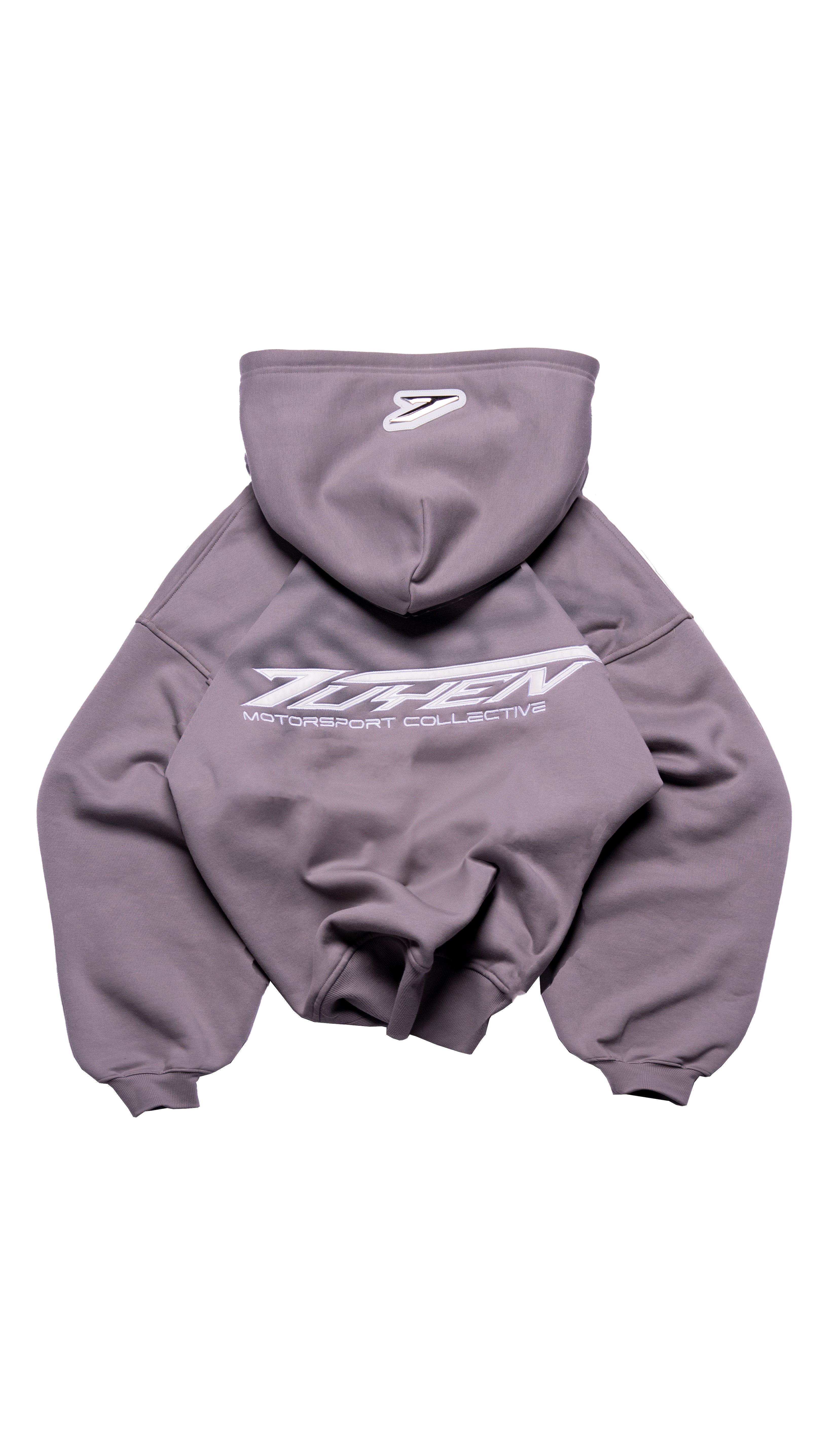 CONCRETE GREY RACER HOODIE-4