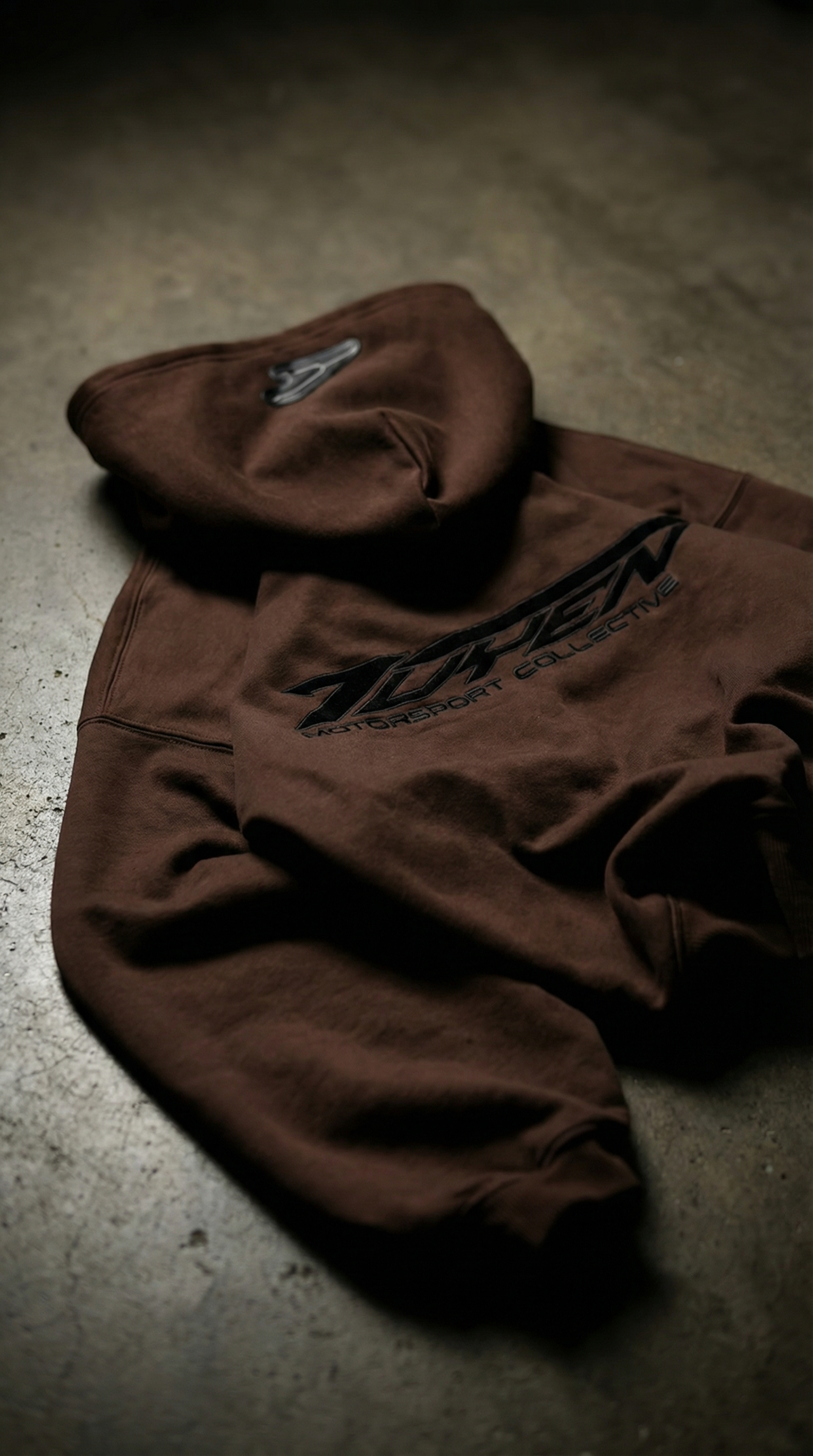 Chocolate Brown Racer Zip Up