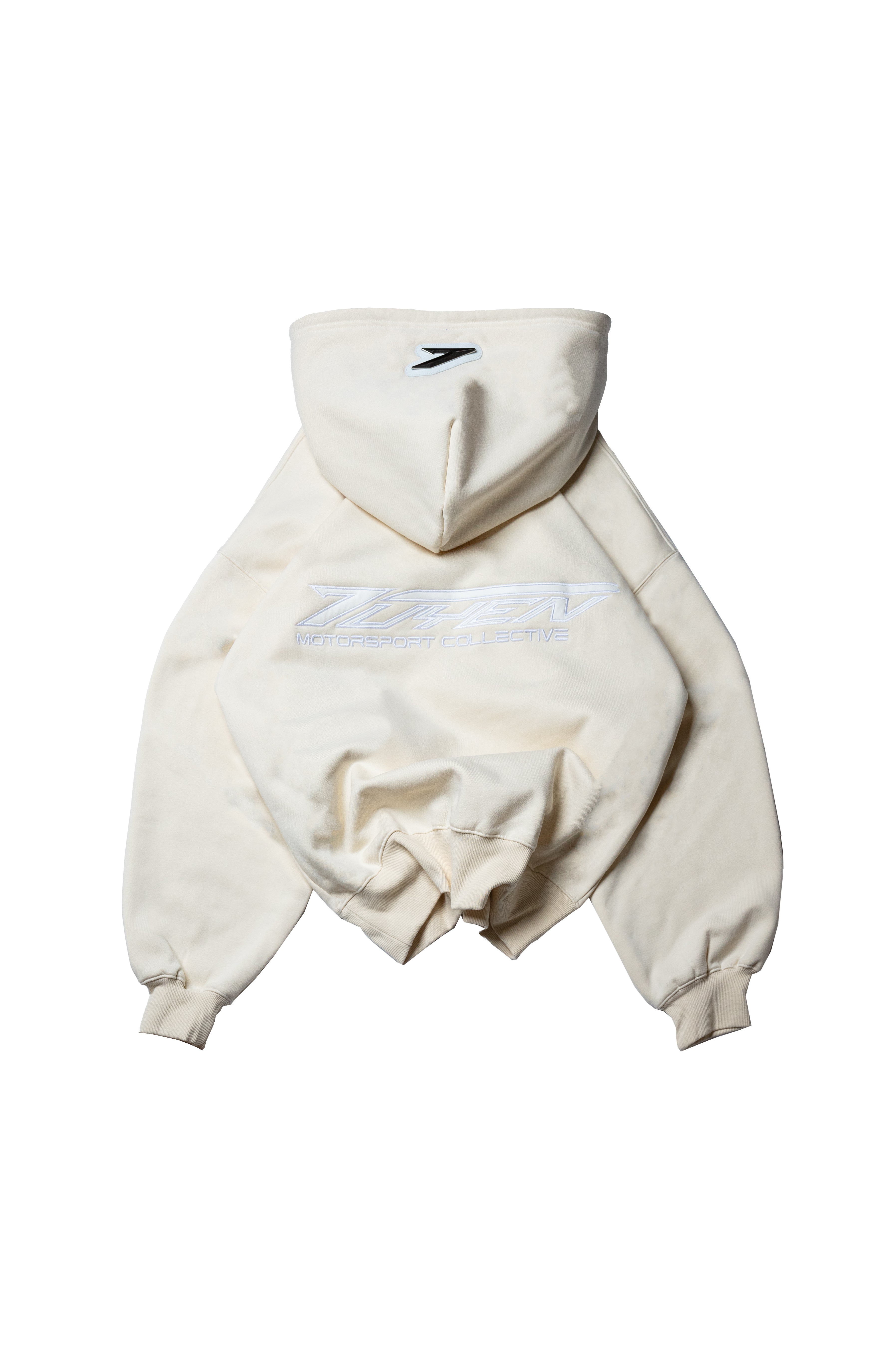 BEIGE RACER HOODIE-2