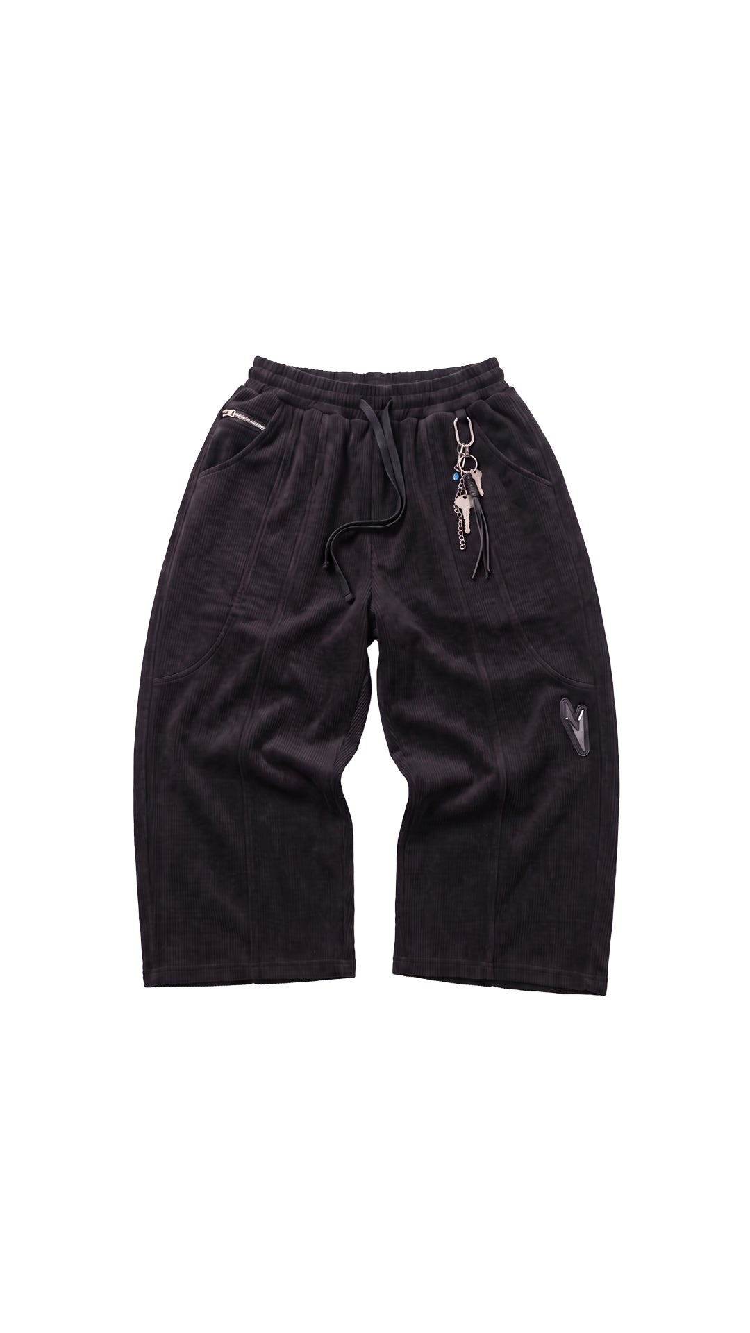 MIDNIGHT BLACK WIDE LEGGED SWEATS