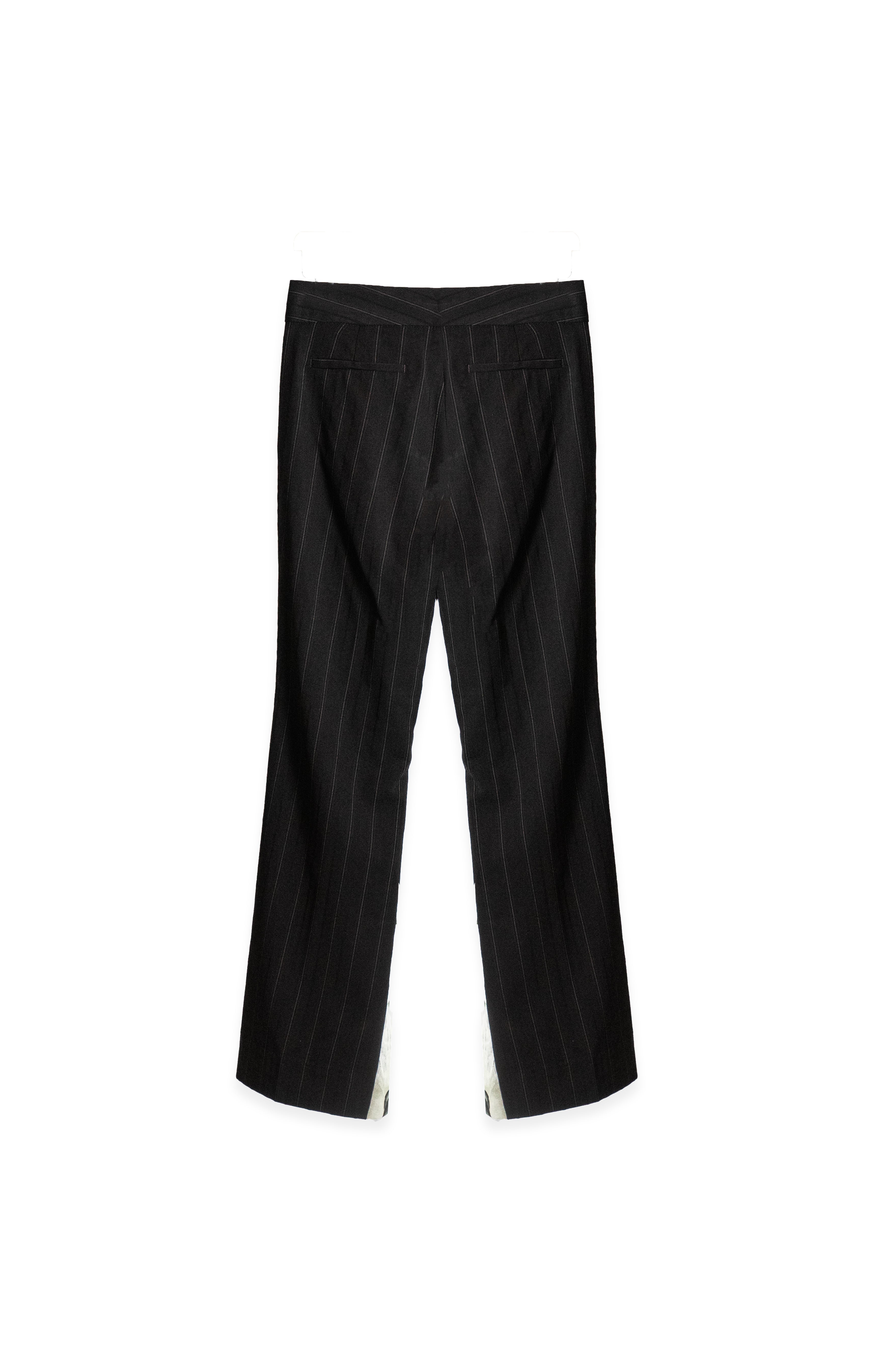 PINSTRIP FLORAL TROUSERS