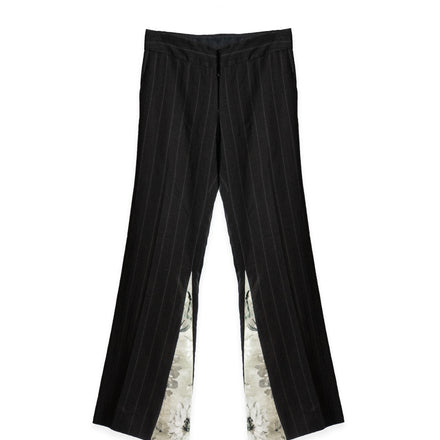 PINSTRIP FLORAL TROUSERS