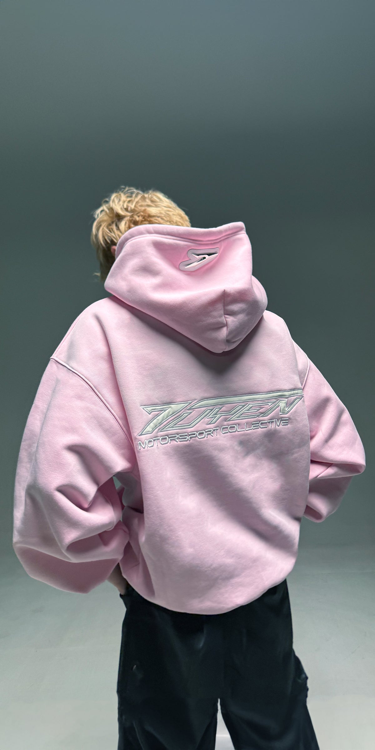 BABY PINK RACER HOODIE [PRE-ORDER]-3