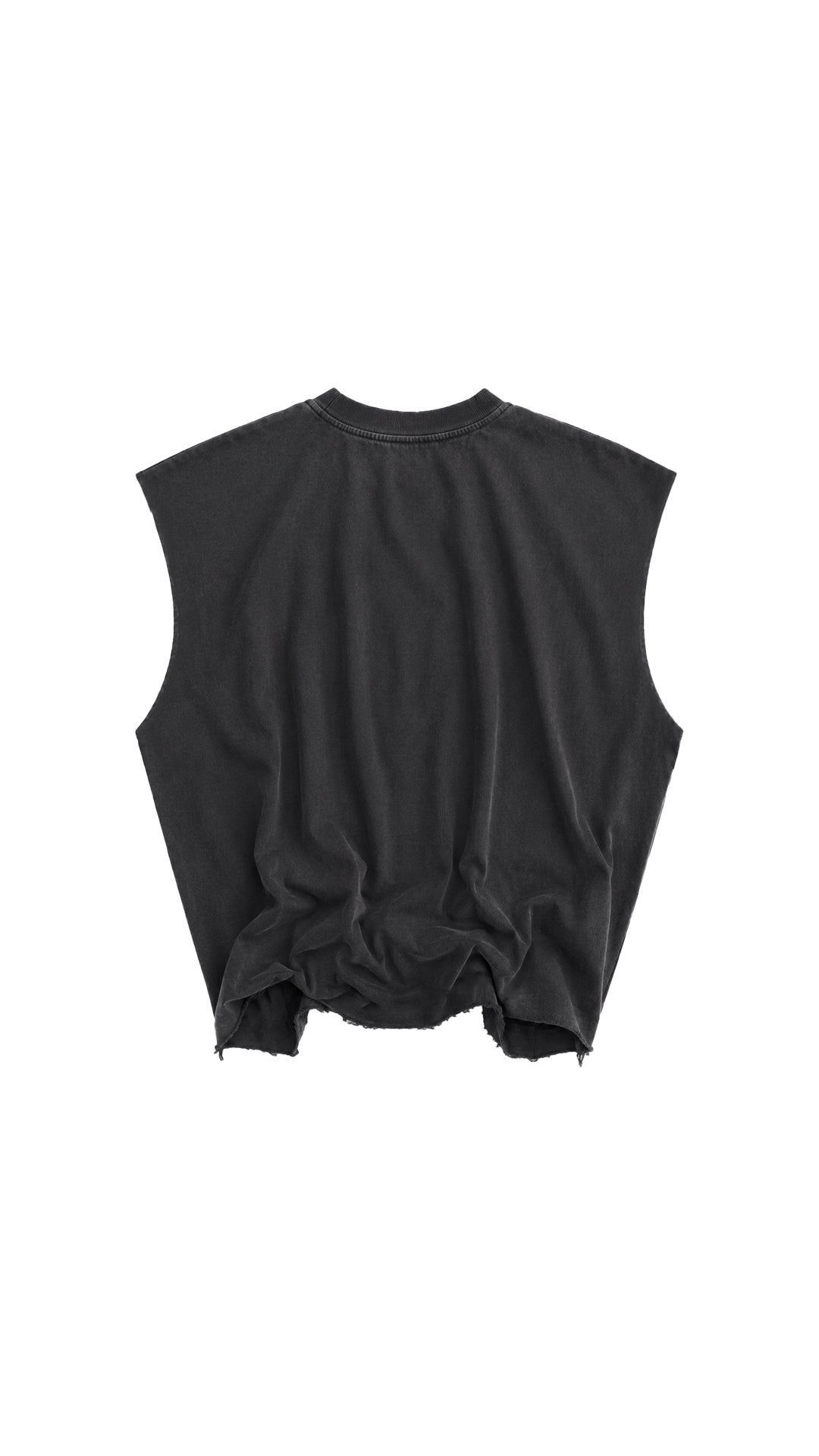 Washed Black Muscle Tank-2