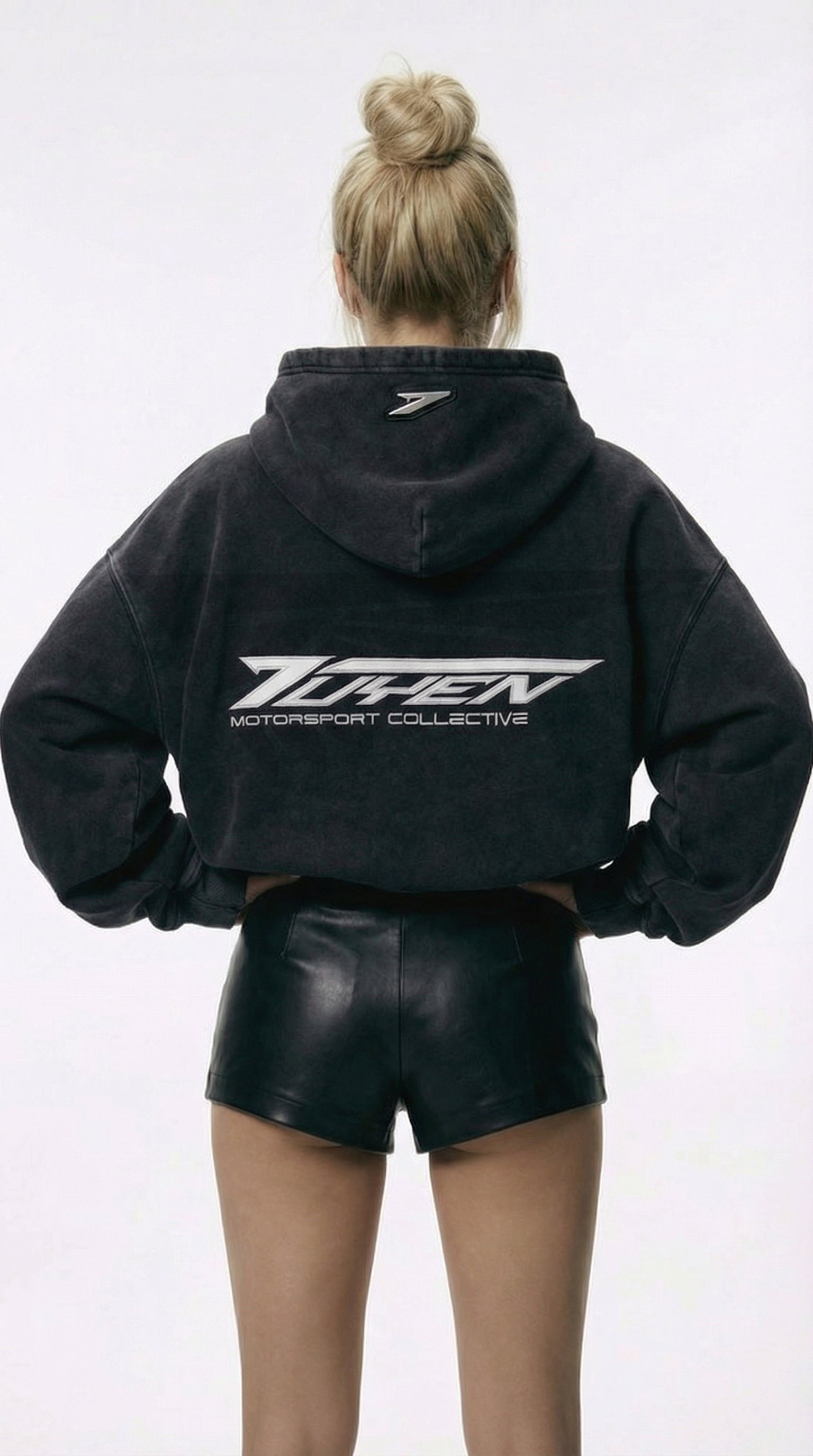 VINTAGE BLACK RACER HOODIE-4