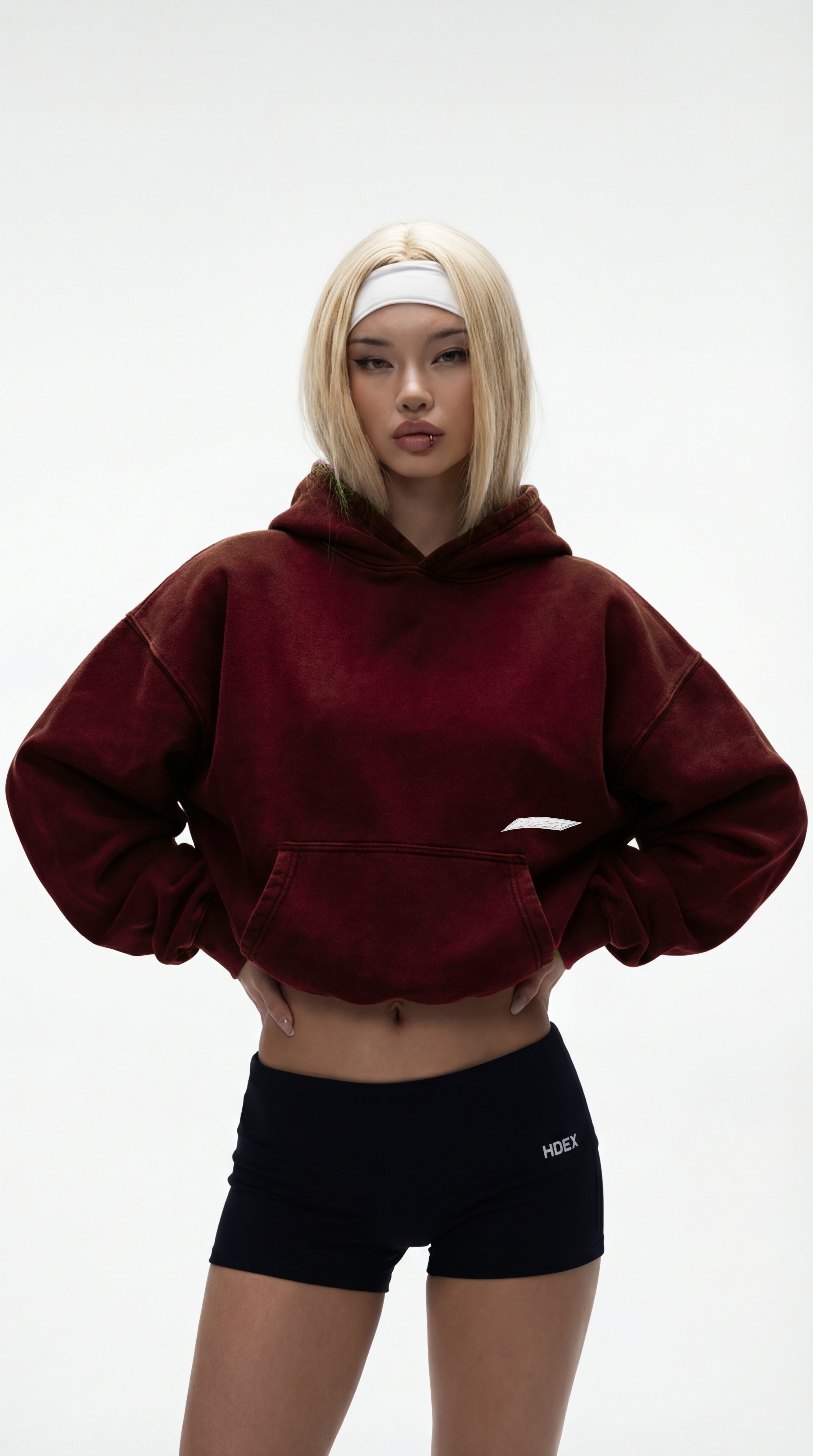 WINE RED RACER HOODIE-3