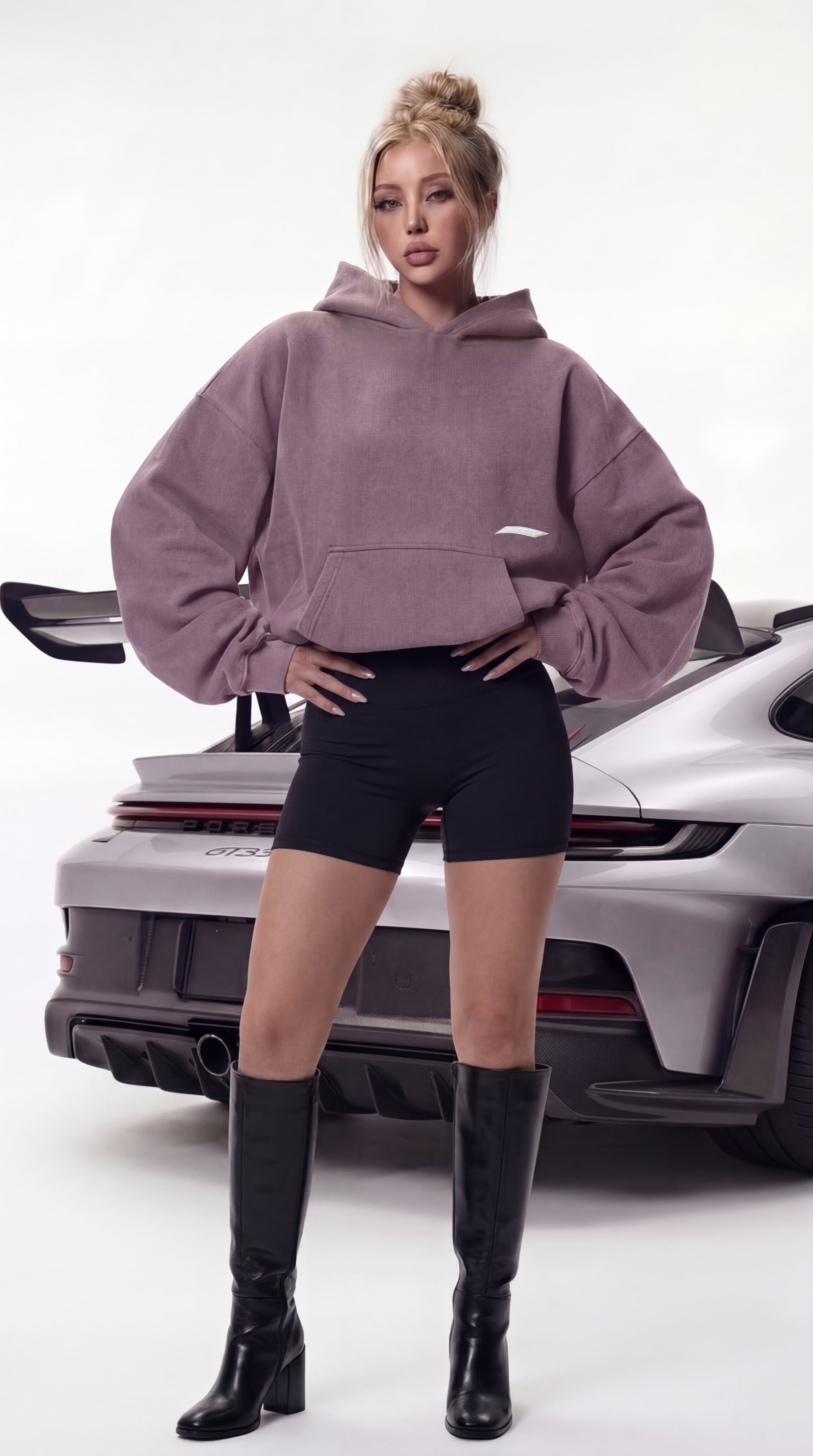 CONCRETE GREY RACER HOODIE